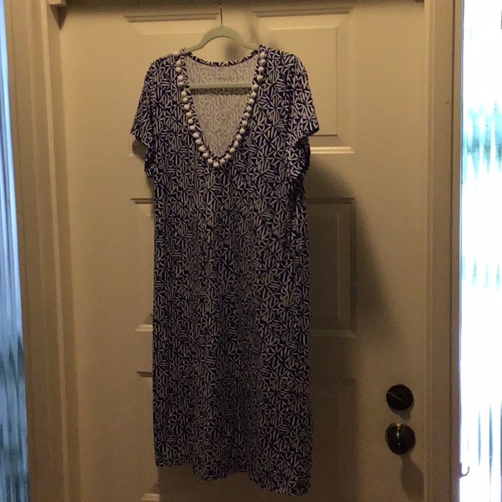 Lilly Pulitzer Etta dress worn once! Sz XL in Corsica blue